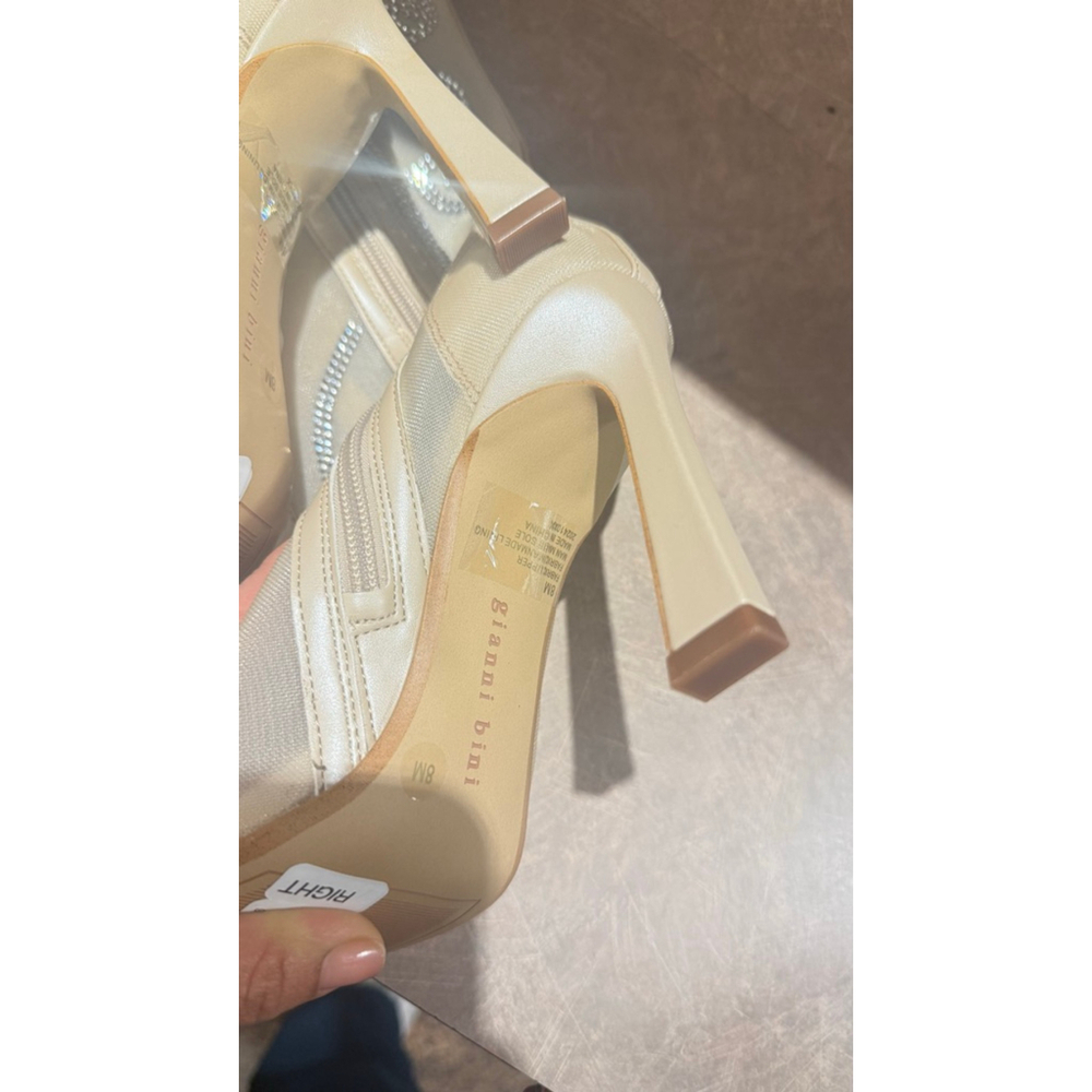 Gianni Bini Women's Heeled Boots | Size 8
Beige with Silver Rhinestones - Picture 8 of 11